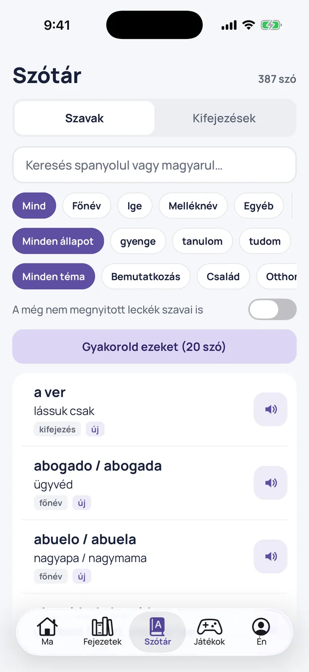 Szótár